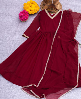 SELVIFAB Anarkali Gown(Maroon)