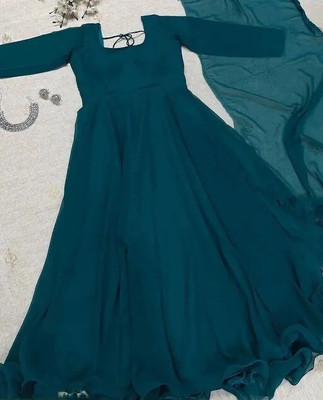 HouseOfCommon Anarkali Gown(Dark Green)