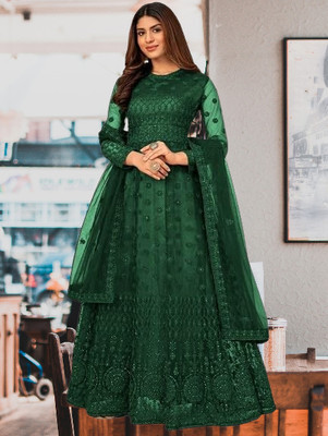 BeautyPie Net/Lace Embroidered Gown/Anarkali Kurta & Bottom Material