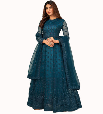Apnisha Flared/A-line Gown(Dark Blue)