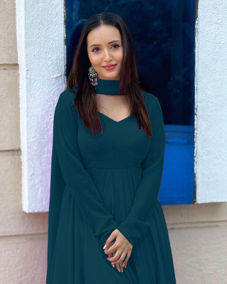 A A ITALIA Anarkali Gown(Green)