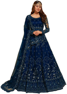 Apnisha Flared/A-line Gown(Dark Blue)