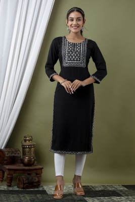 VASANT APPAREL Anarkali Gown(Black)