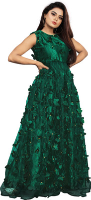 Lagertha Flared/A-line Gown(Green)