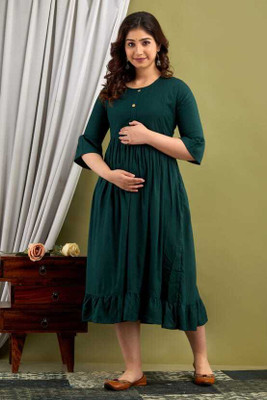 Chahat Gartex Flared/A-line Gown(Green)