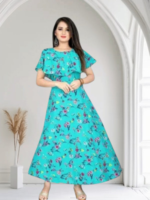 Db Fashion Rr Flared/A-line Gown(Light Blue)