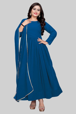 Julee Flared/A-line Gown(Dark Blue)