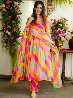 SHREE INFINITY EXPORT Anarkali Gown(Multicolor)