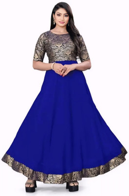 ALSHTHA CREATION Flared/A-line Gown(Blue)