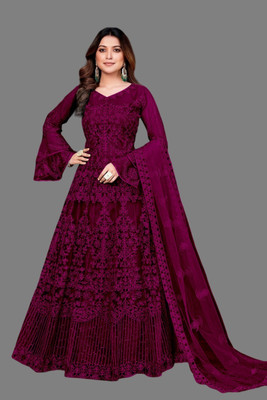 LADY SHOPI Anarkali Gown(Multicolor)