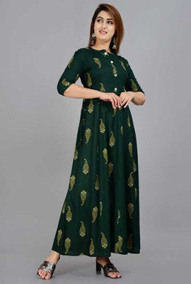NUPITAL Flared/A-line Gown(Green)