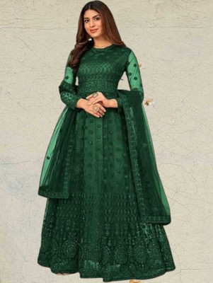 Miara Net/Lace Embroidered Gown/Anarkali Kurta & Bottom Material