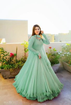AMAR FORMATION Flared/A-line Gown(Light Green)