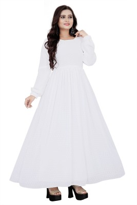 SARINKU Flared/A-line Gown(White)