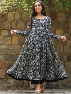 DRI ENTERPRISE Anarkali Gown(Black)