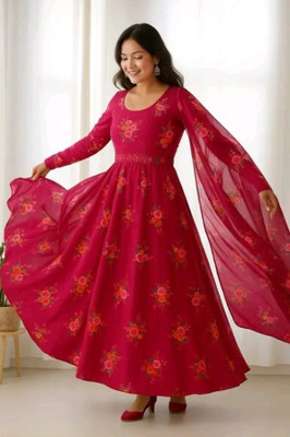 Vanray Fashion Anarkali Gown(Green)