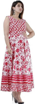 ARUNTAILOR Straight Gown(White, Red)