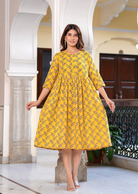 Madhurima Collection Anarkali Gown(Yellow)