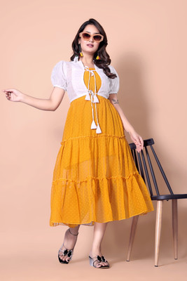 Rivasha Fashion Flared/A-line Gown(Yellow)