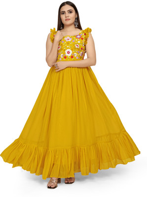 SINCERO Anarkali Gown(Yellow)