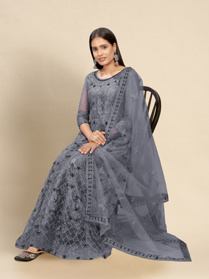 Julee Anarkali Gown(Grey)