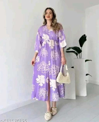 FHOOLA FAB Anarkali Gown(Purple)