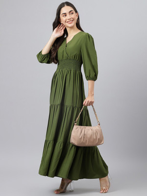 Femvy Anarkali Gown(Light Green)