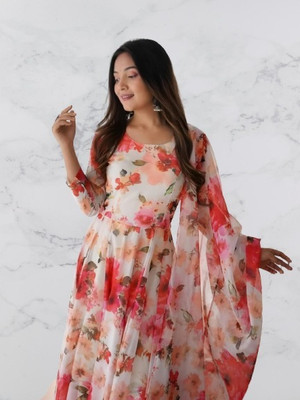 RIYAACLOTHING Anarkali Gown(Multicolor)