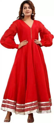 Kitvillaa Anarkali Gown(Red)