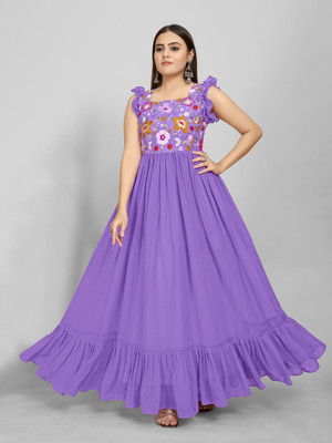 Aksharam Anarkali Gown(Multicolor)