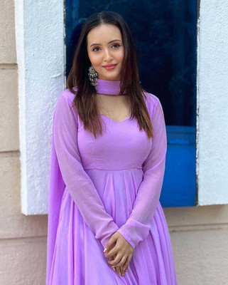 RIYAACLOTHING Anarkali Gown(Purple)