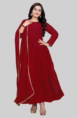 Julee Flared/A-line Gown(Maroon)