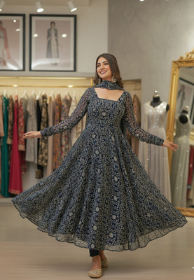 Kayra Enterprise Anarkali Gown(Black)