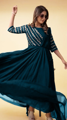 SANCIA Flared/A-line Gown(Blue)