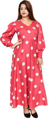ladik way Flared/A-line Gown(Pink)