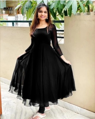 style crush Anarkali Gown(Black)