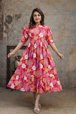Henal Flared/A-line Gown(Pink)