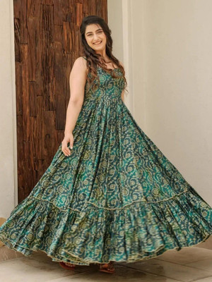 iEthniya Anarkali Gown(Green)