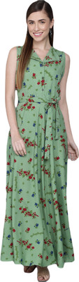 Rudraaksha Anarkali Gown(Green)