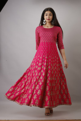 HERE&NOW Anarkali Gown(Pink)