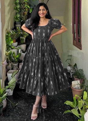REVA ENTERPRISE Anarkali Gown(Black)