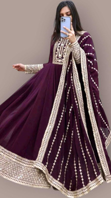 kit villa Anarkali Gown(Multicolor)
