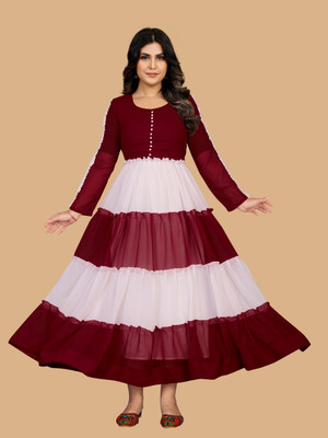DURADERO Anarkali Gown(Maroon)