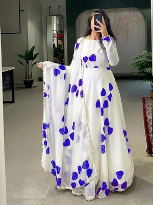 HouseOfCommon Flared/A-line Gown(Blue)