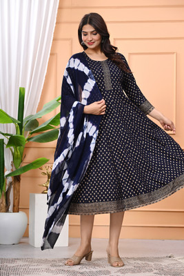 RIXRY Flared/A-line Gown(Dark Blue)