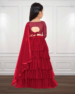 RUTSH CREATION Flared/A-line Gown(Red)