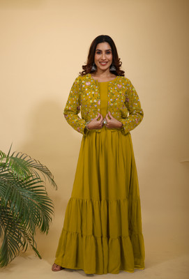 SANCIA Flared/A-line Gown(Yellow)