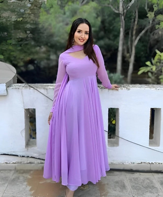 FABHUMAN Anarkali Gown(Purple)