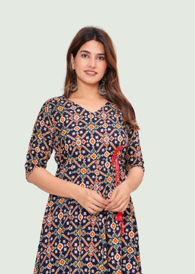 Madhurima Collection Flared/A-line Gown(Blue)