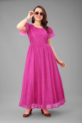 3Buddy Fashion Flared/A-line Gown(Pink)